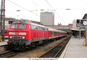 DB Baureihe 218 in München Hbf im Starnberger Bahnhof