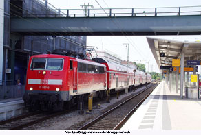 DB Baureihe 111 im Bahnhof Ingolstadt Hbf