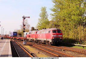 DB Baureihe 218 in Niebüll mit einem Syltshuttle