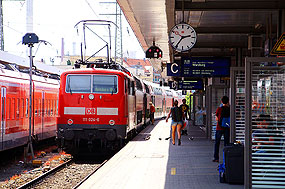 DB Baureihe 111 in Nürnberg Hbf