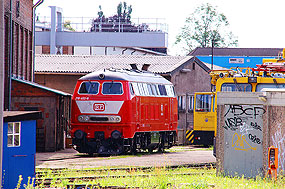 DB Baureihe 218 im Bw Gotha