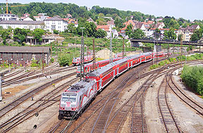Eine Lok der Baureihe 146 in Ulm