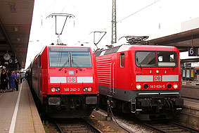 DB Baureihe 146 und Baureihe 143 in Nürnberg Hbf