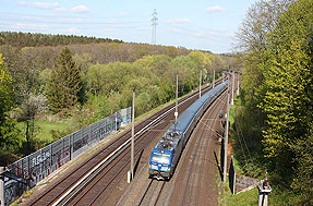 Ein Eurocity aus Prag in Hamburg