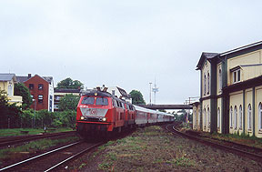 DB Baureihe 218 im Bahnhof Heide in Holstein