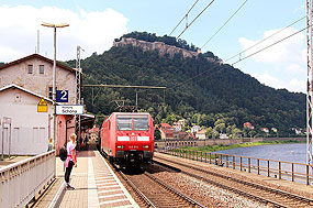 Der Bahnhof Königstein in derSächsischen Schweiz