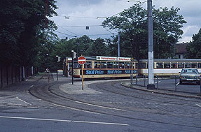 Der Üstra 461 in der Schleife Haltenhoffstraße - Straßenbahn Üstra Hannover