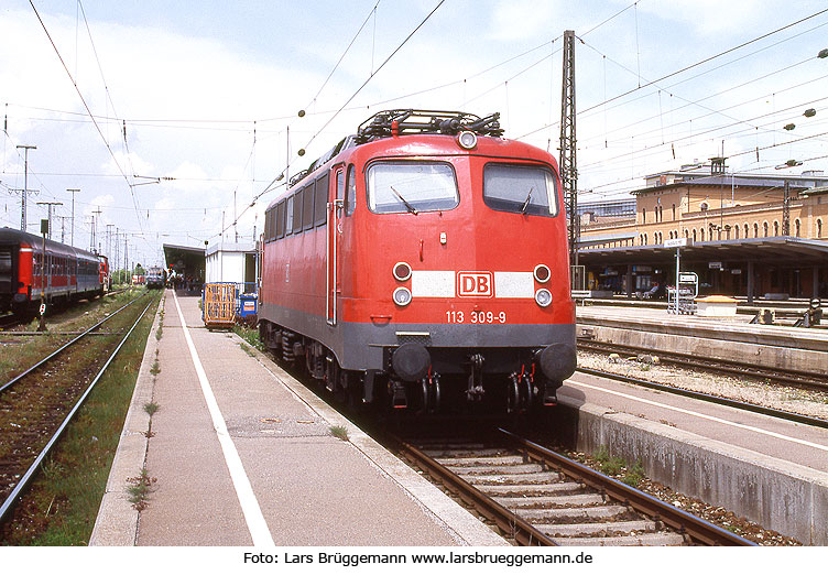 Die Baureihe 113 vormals 112 in Augsburg Hbf - die 113 309-9