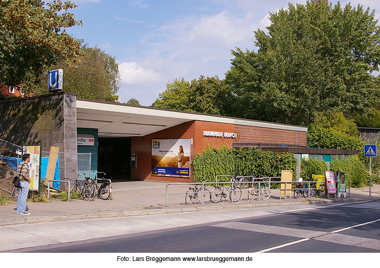 U-Bahn Haltestelle und Bahnhof Hammer Kirche in Hamburg