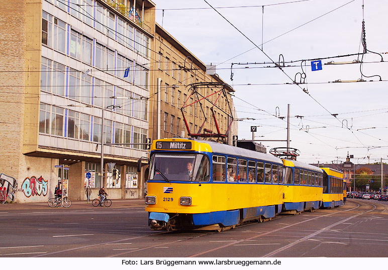 Straßenbahn Leipzig - Haltestelle Augustusplatz