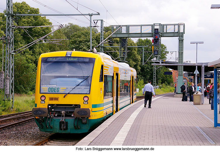 Ein Regio Shuttle von Stadler der ODEG in Ludwigslust