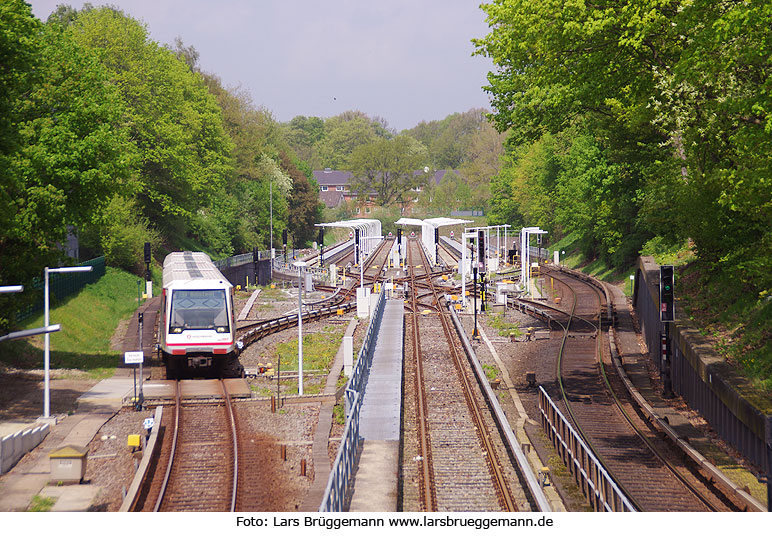 Das Kehrgleis der U-Bahn Haltestelle Hagenbecks Tierpark