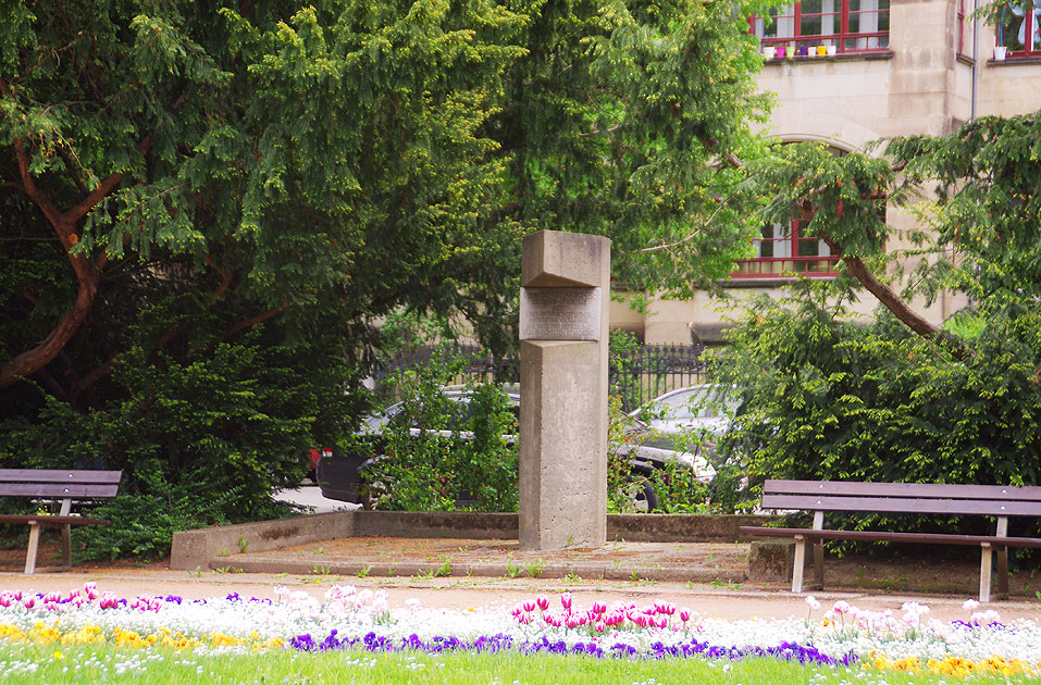 Das Fetscherdenkmal in Dresden auf dem Fetscherplatz