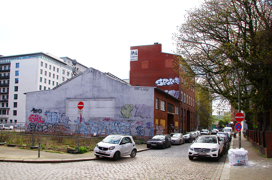 Die Rosenallee in Hamburg-Hammerbrook