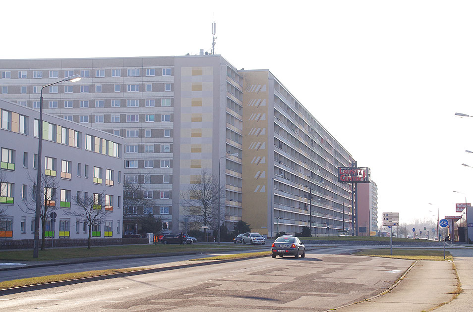 Plattenbauten in Hoyerswerda Neustadt - Wohnkomplex an Wohnkomplex