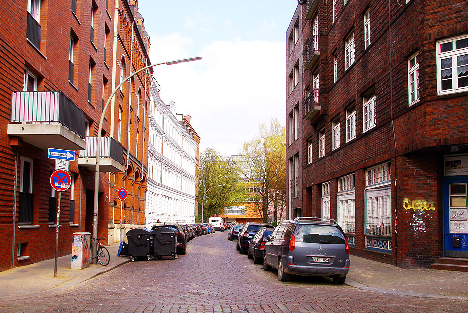 Die Rosenallee in Hamburg-Hammerbrook