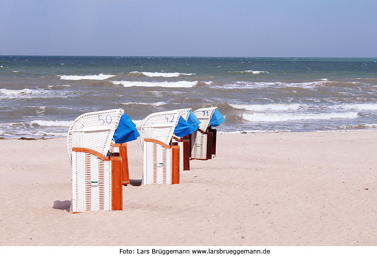 Strandkörbe an der Ostsee in Timmendorfer Strand