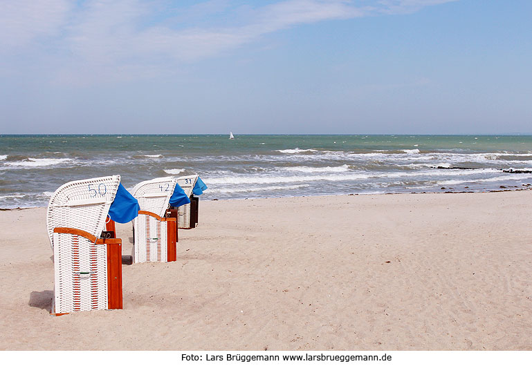 Strandkörbe an der Ostsee in Timmendorfer Strand