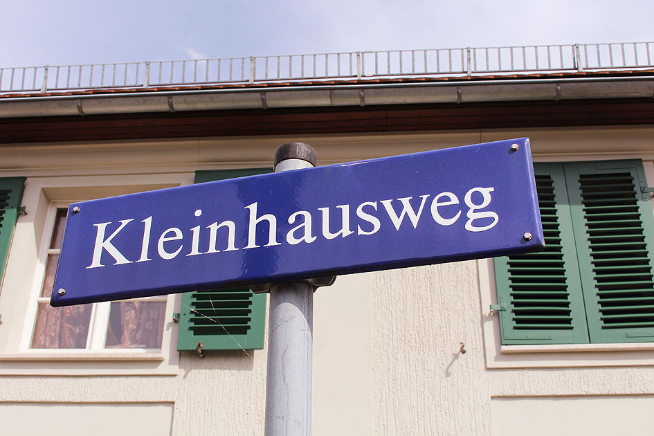 Stra&szlig;enschild Dresden-Gruna Kleinhausweg