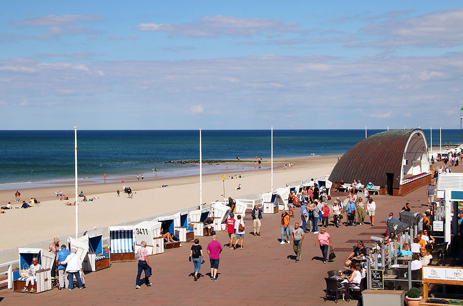 Der Strand in Westerland auf Sylt an der Nordsee