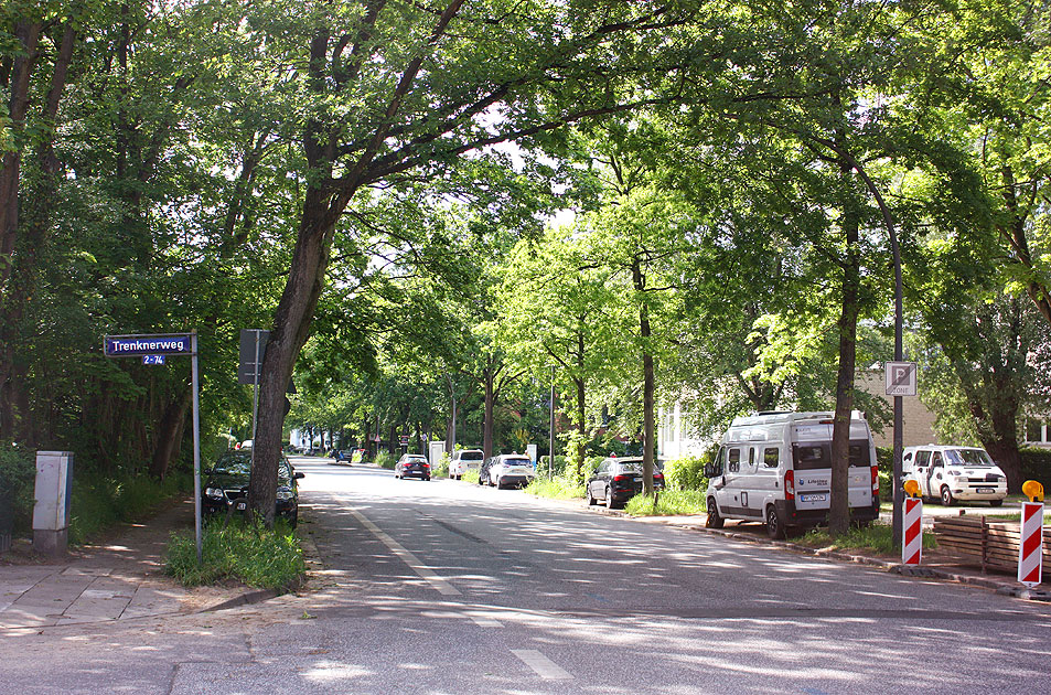 Die Bernadottestraße in Hamburg-Othmarschen