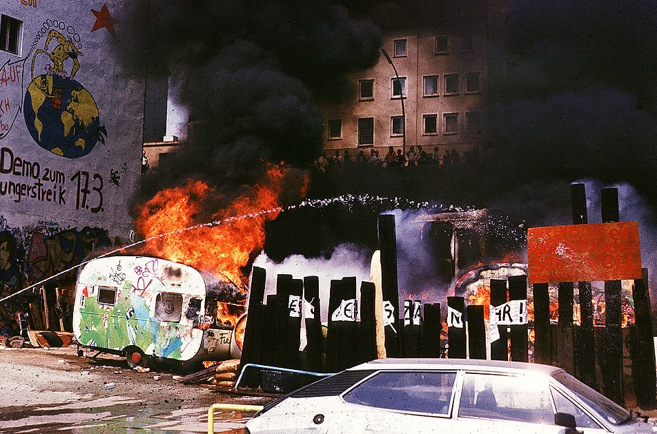 Hamburg Hafenstraße Bauwagen Räumung 1989