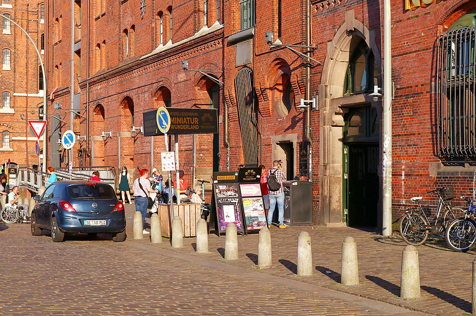Der Eingang zum Miniatur Wunderland in der Hamburger Speicherstadt