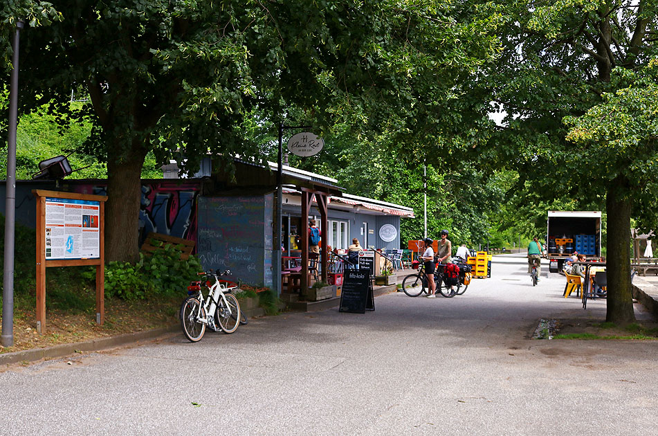 Der Imbiss Kleine Rast am Elbuferweg in Hamburg-Nienstedten