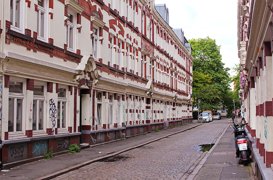 Die Beckstra&szlig;e in Hamburg und im Schanzenviertel