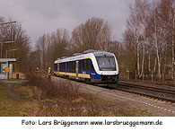 Der Bahnhof Osterwald mit einem Lint der Eurobahn