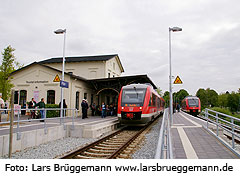 Der Bahnhof Pl&ouml;n an der Bahnstrecke Kiel - L&uuml;beck